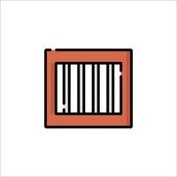 A barcode icon on a white background vector