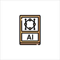Ai icon illustration vector