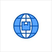 A globe with a book inside it vector