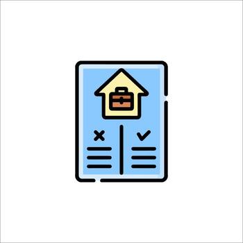 A house with a checkbox and a house icon vector