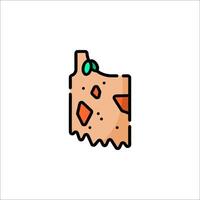 A pizza slice icon on a white background vector