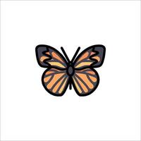 Monarch butterfly icon illustration vector
