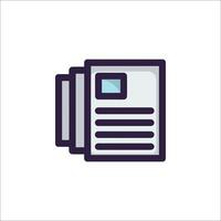 A newspaper icon on a white background vector