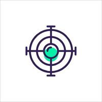 A target with a green eye in the center of it vector