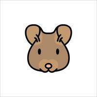 A cartoon mouse head on a white background vector
