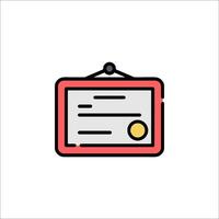 A certificate icon on a white background vector