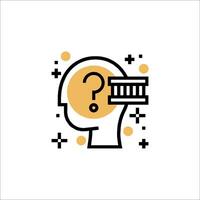 A person's head with a question mark on it vector