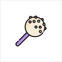 A lollipop with a bunch of colorful dots on it vector