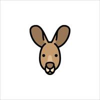 A kangaroo head icon on a white background vector