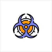 Biohazard symbol icon design vector