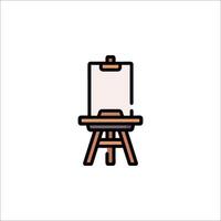 A drawing board with a canvas on it vector