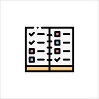 A checklist icon with a check box on top vector
