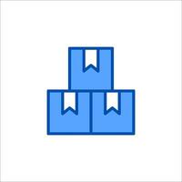 A stack of boxes icon on a white background vector