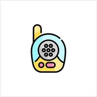 A cartoon walkie talkie icon on a white background vector
