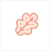 A leaf icon in a line style vector