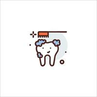 A toothbrush and toothpaste icon vector