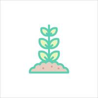 A plant icon on a white background vector