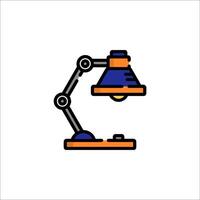 A lamp with a light on it vector