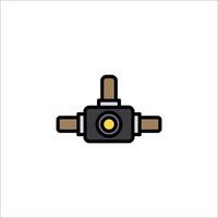 A black and white icon of a valve vector