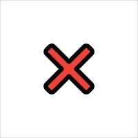 No x icon vector