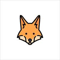 A fox head icon on a white background vector