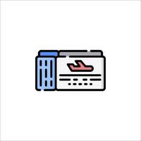 A line icon of a shoe on a shoe box vector