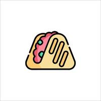 A taco icon on a white background vector
