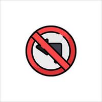 No mouse icon illustration vector