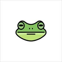 A green frog icon on a white background vector