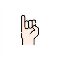 A hand with a finger up and a finger down vector