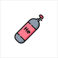 A gas bottle with the word he on it vector