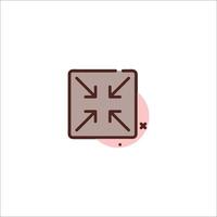 A square with an arrow pointing to the left vector