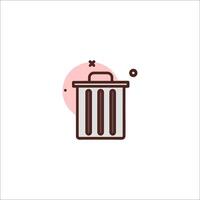 A trash can icon on a white background vector