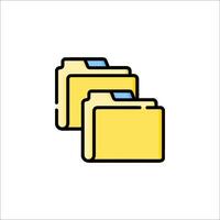 File folder icon vector