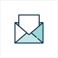 An email envelope icon on a white background vector