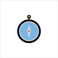 A flat icon of a compass on a white background vector