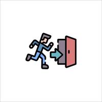 A man is running to open a door vector