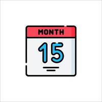 A calendar with the date 15th of march on it vector