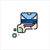 A line icon of a man with a drink in his hand vector