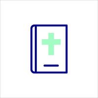 A book with a cross on it vector