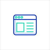 A web page icon on a white background vector