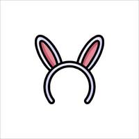 A bunny ears icon on a white background vector