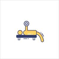 A man laying on a bed with a wheel on top vector