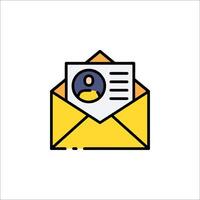 Email envelope icon vector