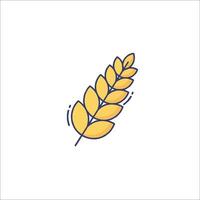 A wheat leaf icon on a white background vector
