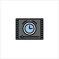 A clock icon on a white background vector