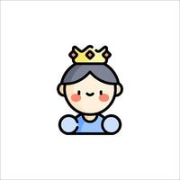 A cartoon character with a crown on his head vector