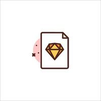 A diamond icon on a white background vector
