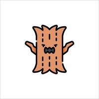 A cartoon character with a face and arms vector