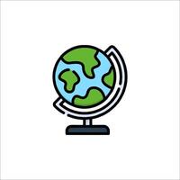 A globe icon on a white background vector